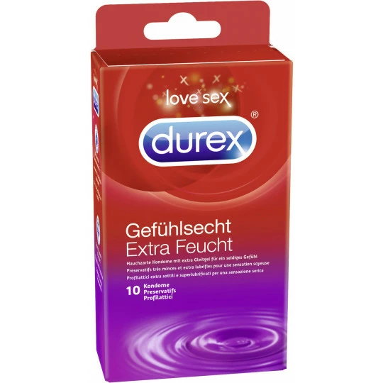 Durex Gefühlsecht Extra Feucht Kondome 10ST 1 Durex Gefühlsecht Extra Feucht Kondome 10ST