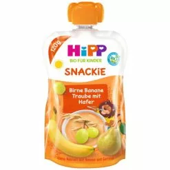 Hipp Bio Snackie Birne-Banane-Traube Mit Hafer 1+ 120G